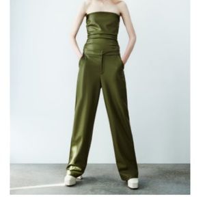 Zara Full Length Faux Leather Pants